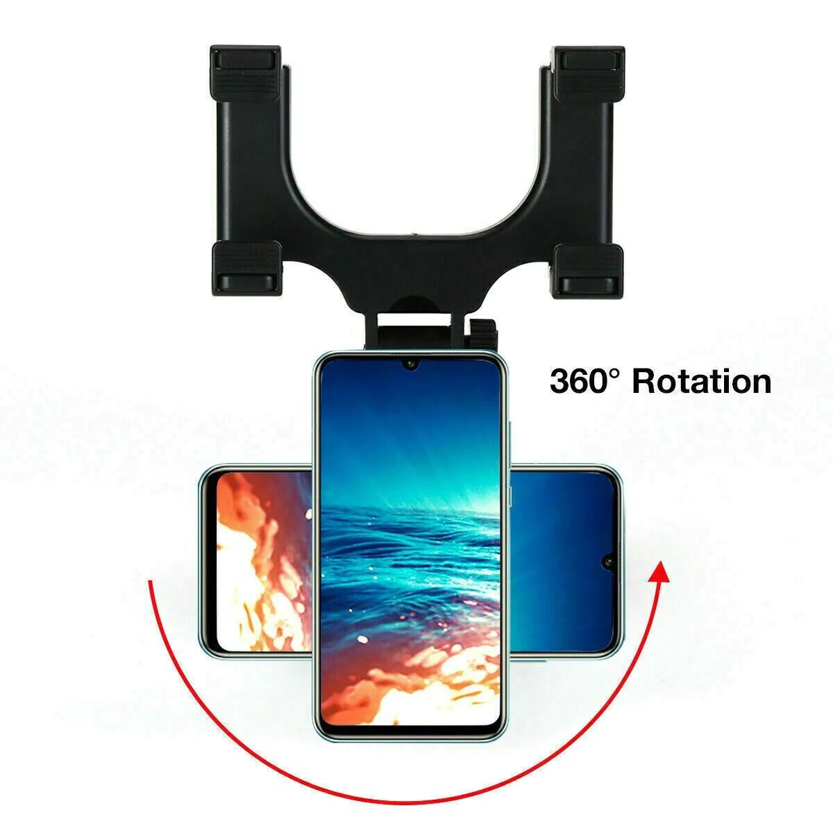 Universal 360 Rotation Car Rear View Mirror Mount Stand GPS Cell Phone Holder US